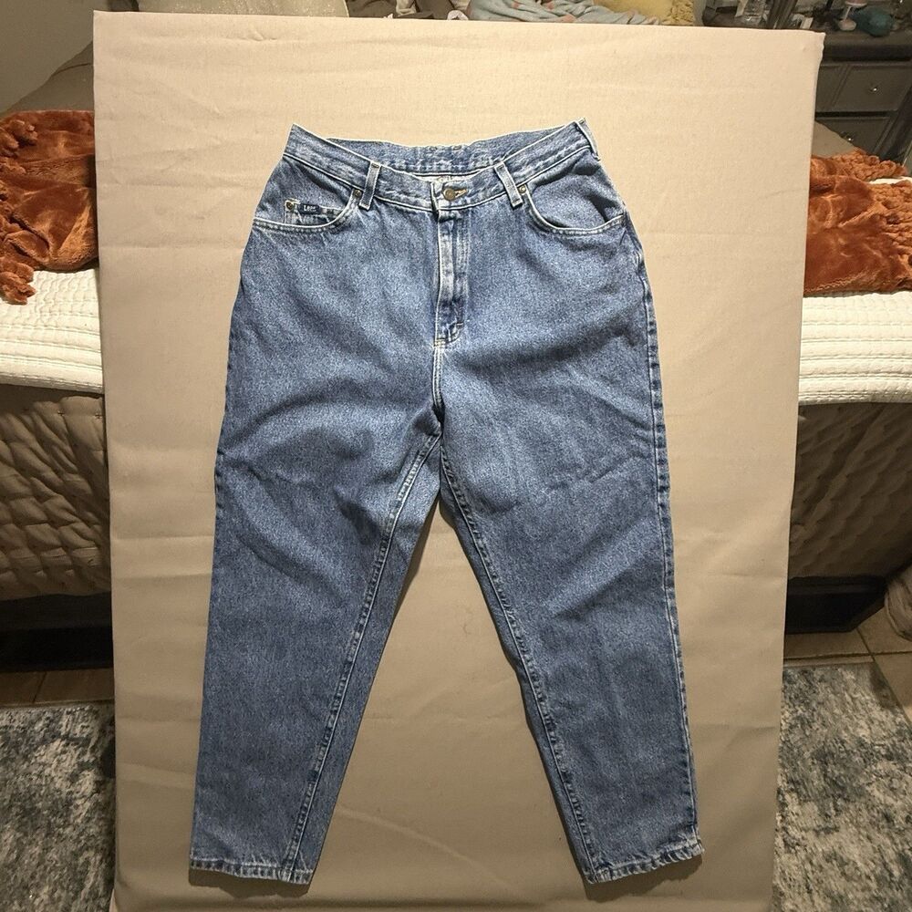 VINTAGE 80s 90s Lee Riders Denim Jeans Women 14 Pet Relaxed Tapered High Rise